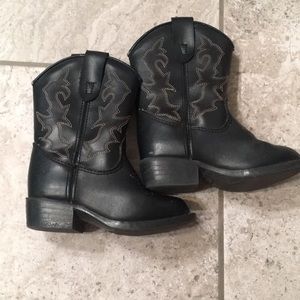 Black toddler cowboy boots